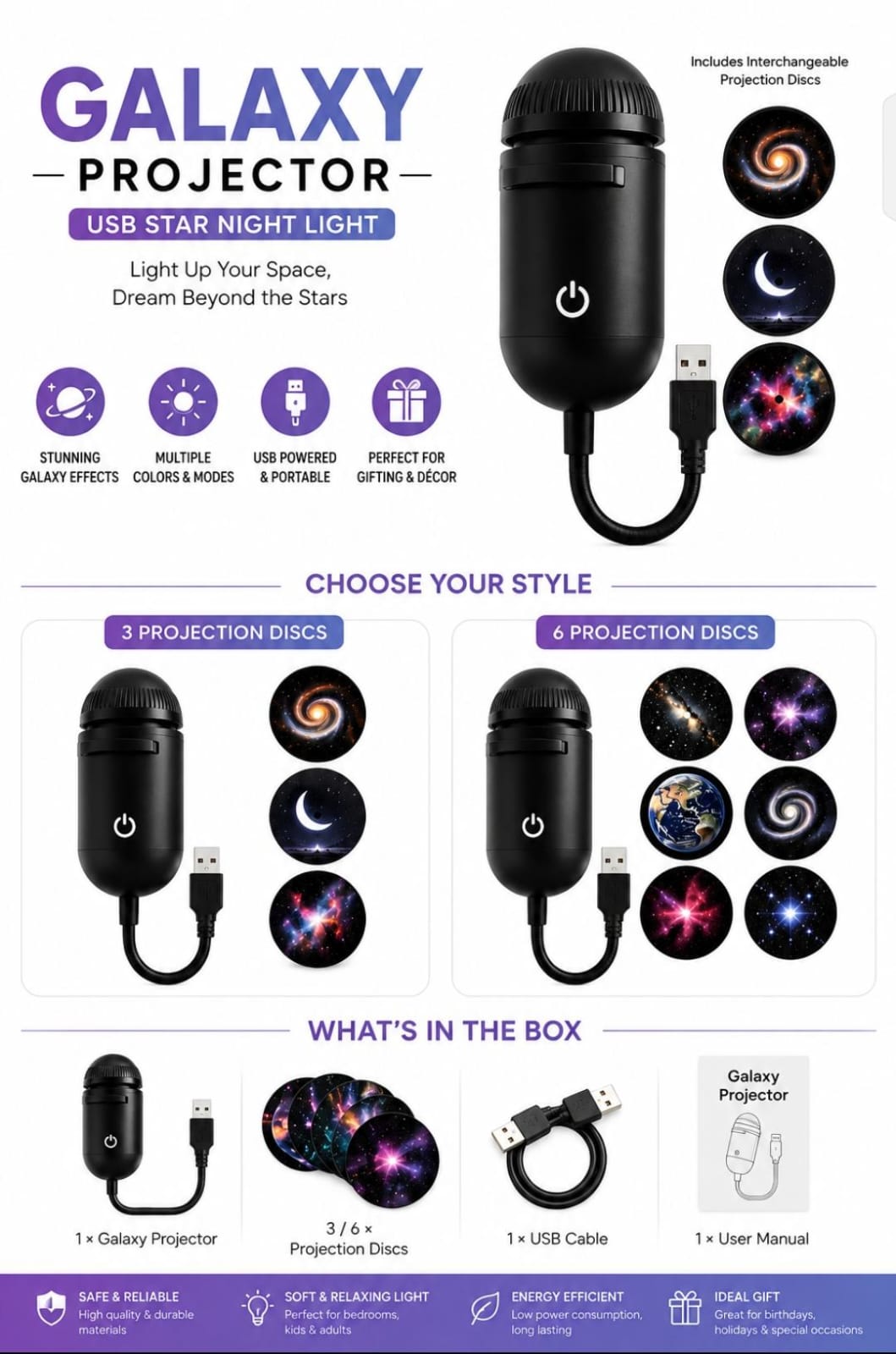 Galaxy Dream Projector in use