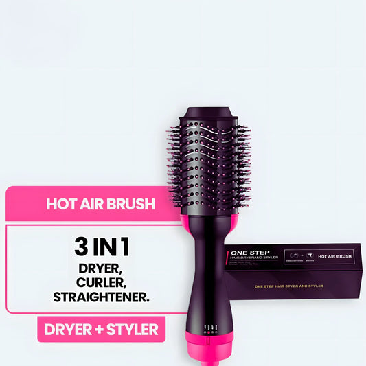 One Step Hot Air Brush - front view of dryer and styler